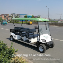 Chariot de golf électrique de 4kw avec la boîte de cargaison / bonne qualité chariot de golf de service de 6 sièges avec le pneu hors route à vendre